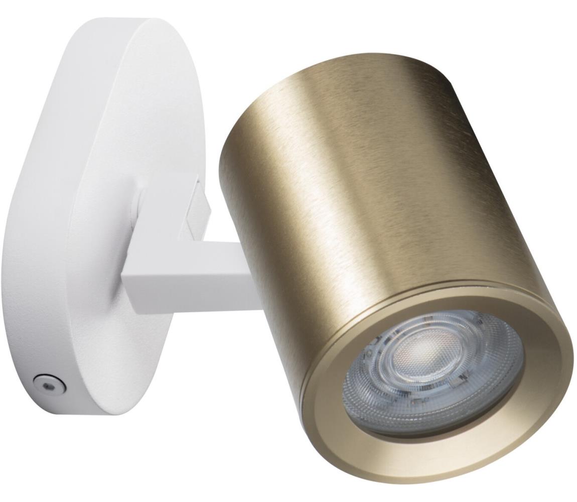 Donoci Nástenné bodové svietidlo LAURIN 1xGU10/10W/230V mosadz/biela