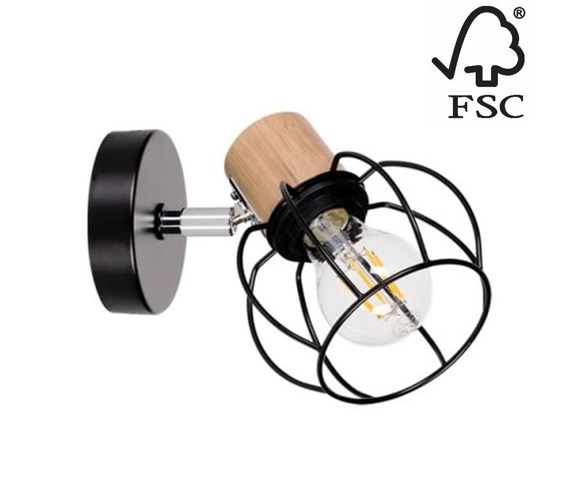 Donoci Nástenné bodové svietidlo PHIPHI 1xE27/60W/230V dub