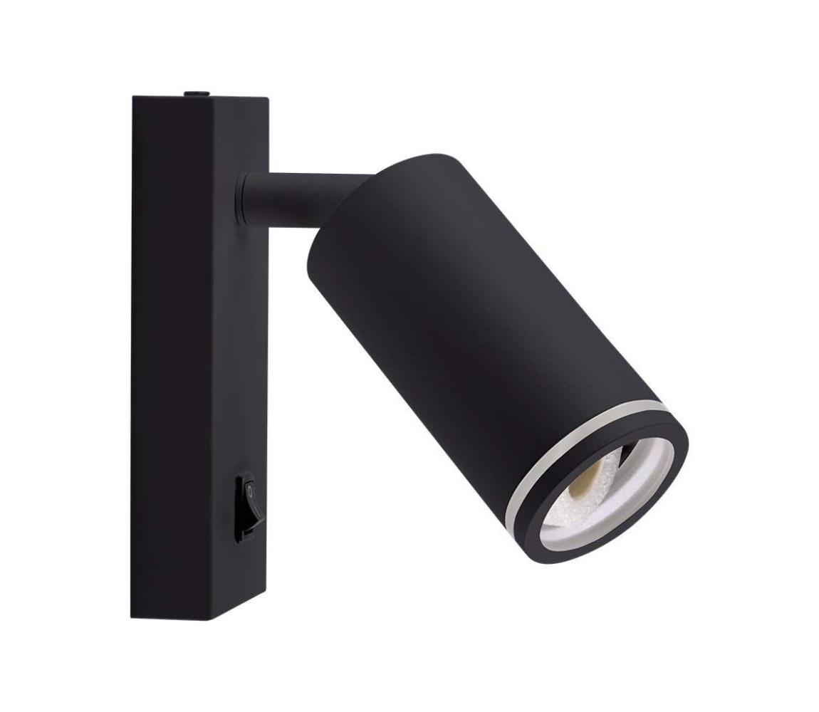 Donoci Nástenné bodové svietidlo s vypínačom 1xGU10/35W/230V čierna