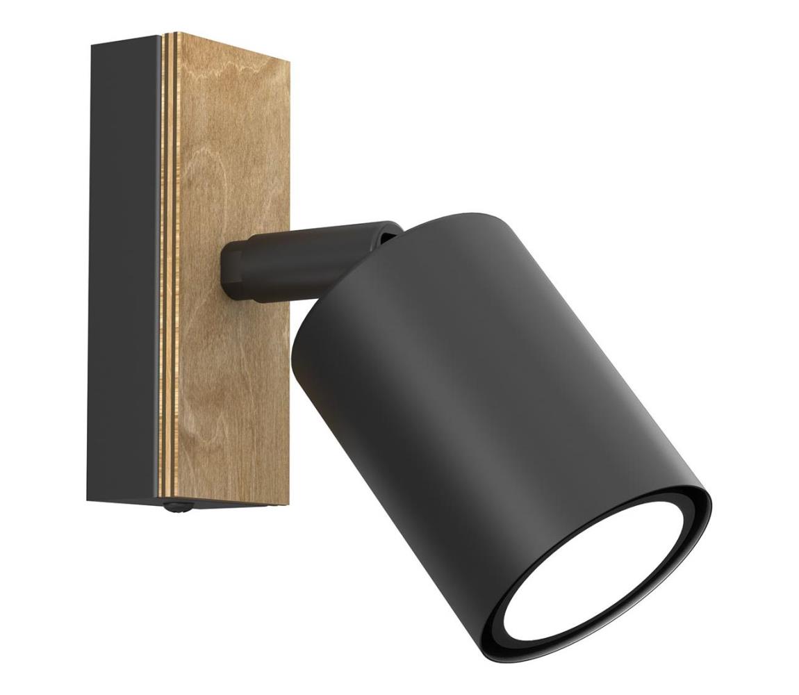 Donoci Nástenné bodové svietidlo TULON 1xGU10/8W/230V čierna/dub