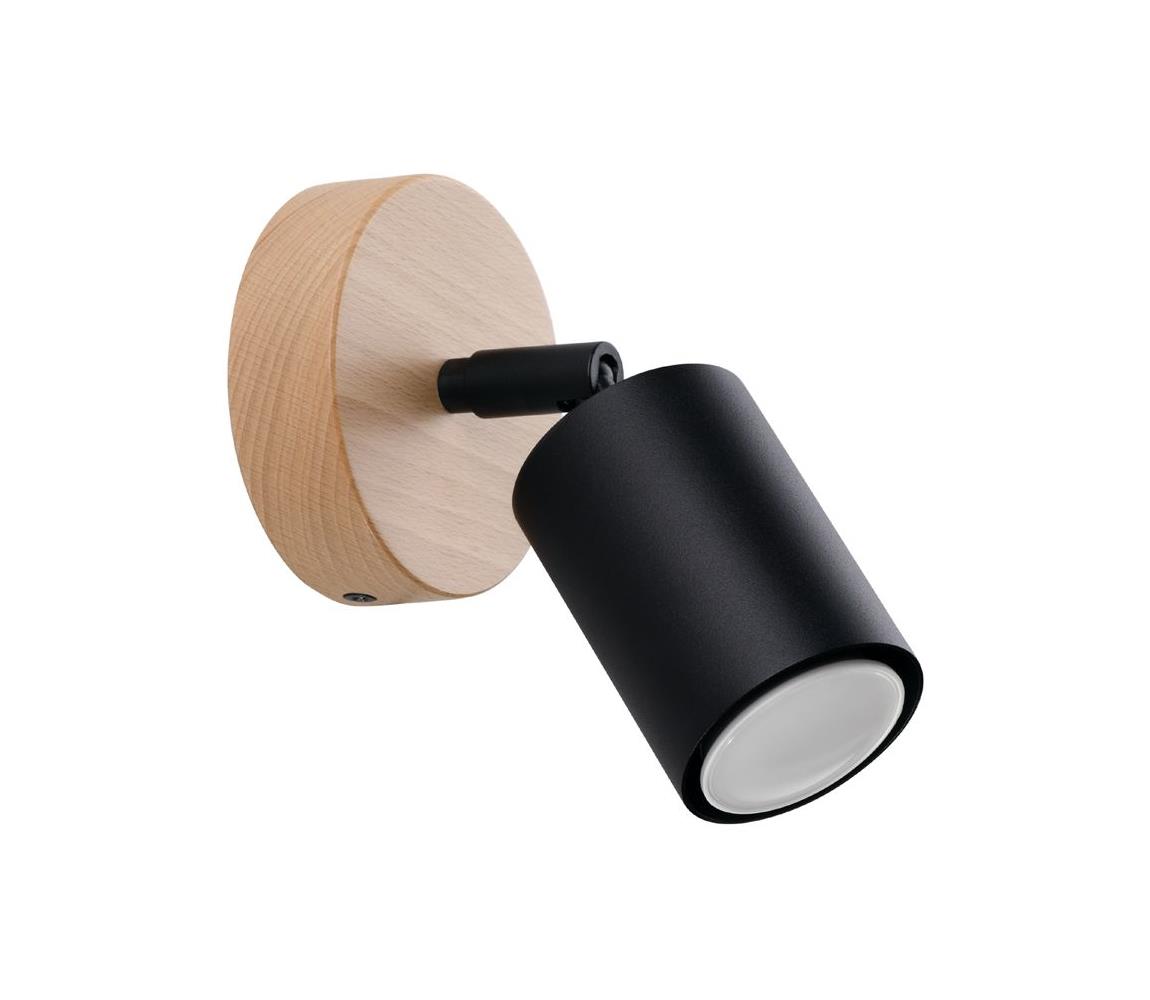 Donoci Nástenné bodové svietidlo VERDO 1xGU10/10W/230V čierna