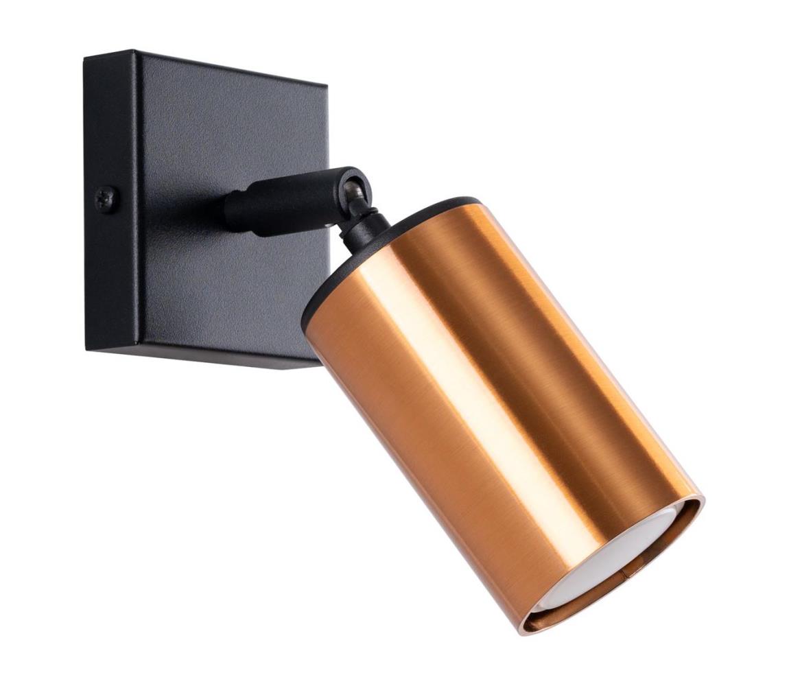 Donoci Nástenné bodové svietidlo WINX 1xGU10/10W/230V čierna/meď