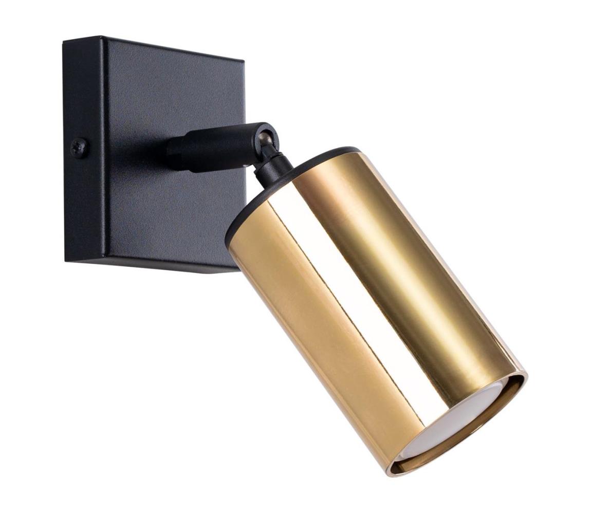 Donoci Nástenné bodové svietidlo WINX 1xGU10/10W/230V čierna/zlatá