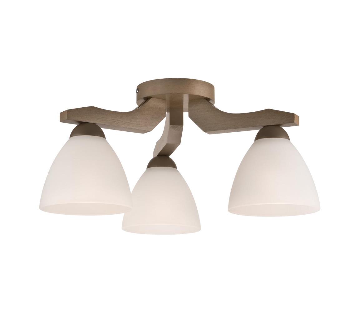 Donoci Prisadený luster ADRIANO 3xE27/60W/230V buk LM 3.55