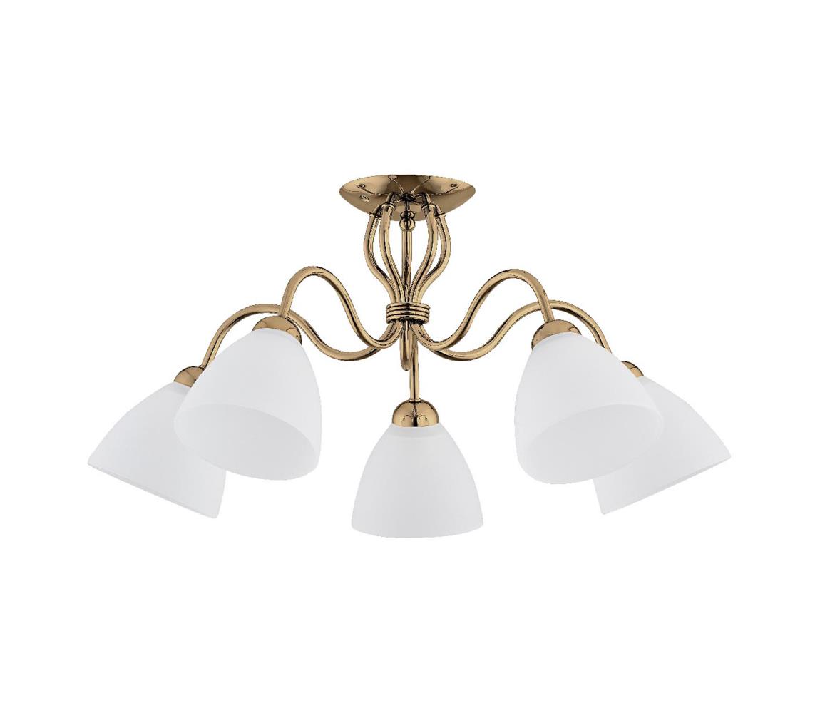 Donoci Prisadený luster ARIEL 5xE27/15W/230V zlatá 22615