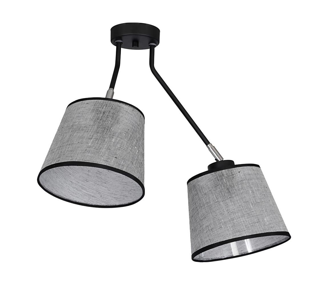 Donoci Prisadený luster ASTA 2xE27/60W/230V čierna 8267