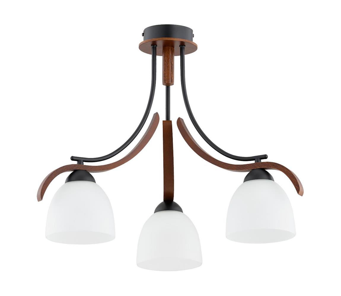 Donoci Prisadený luster BAFIA 3xE27/15W/230V hnedá 62422