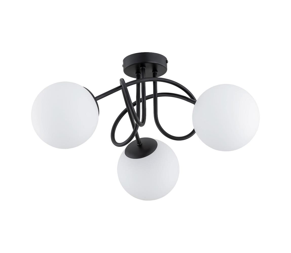 Donoci Prisadený luster BANKO 3xE14/10W/230V čierna 62364
