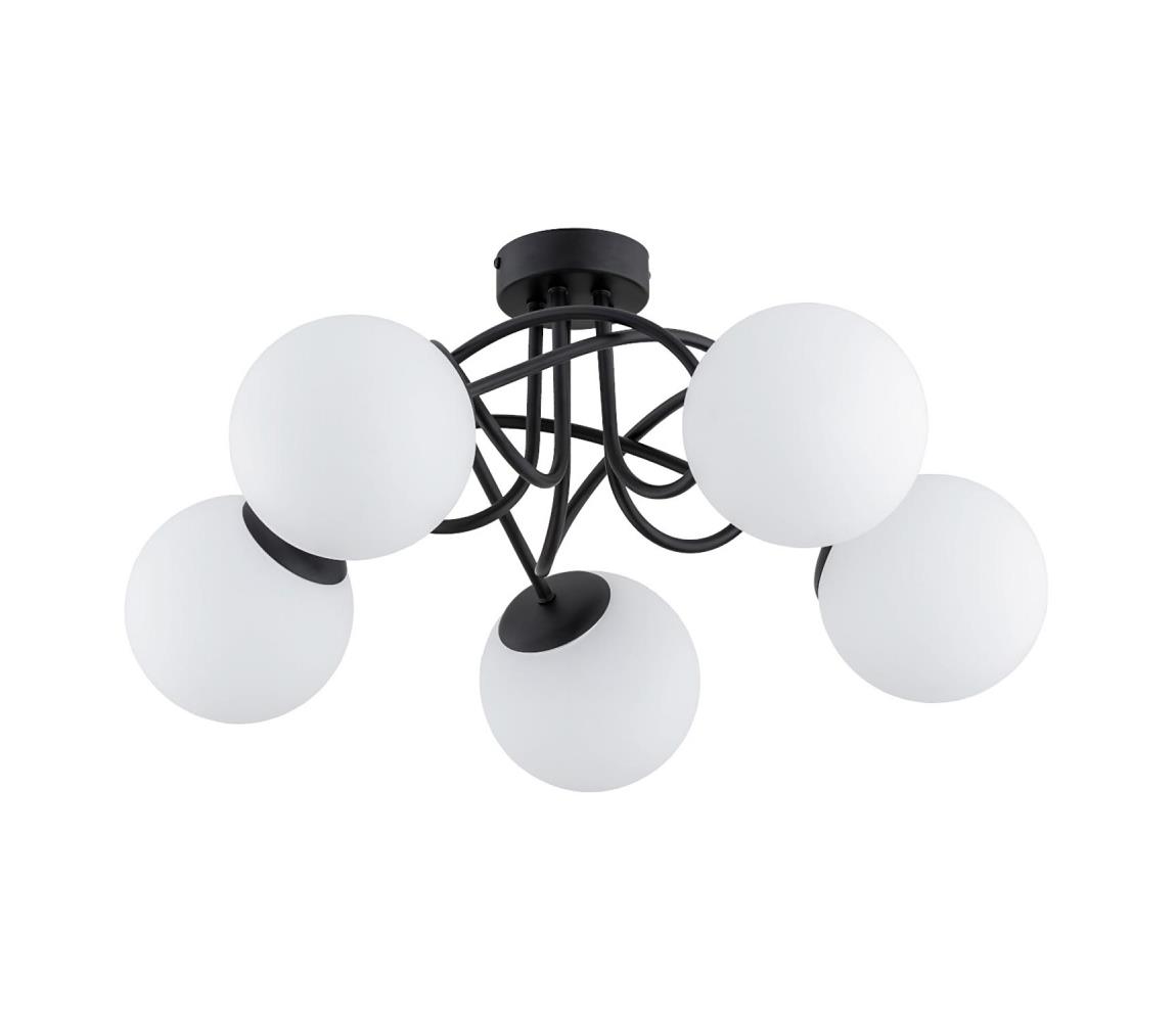 Donoci Prisadený luster BANKO 5xE14/10W/230V čierna 63201