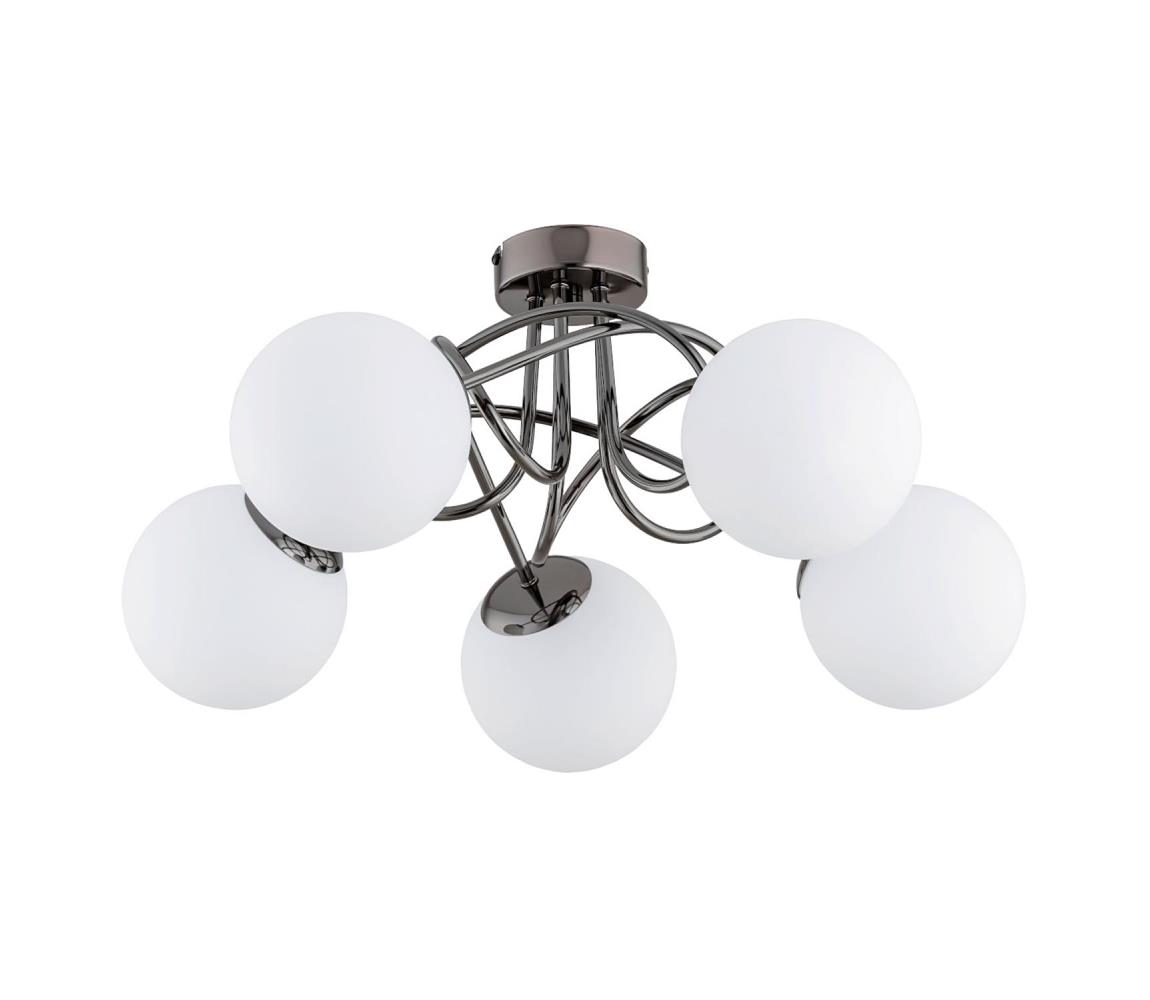 Donoci Prisadený luster BANKO 5xE14/10W/230V čierny chróm 63202