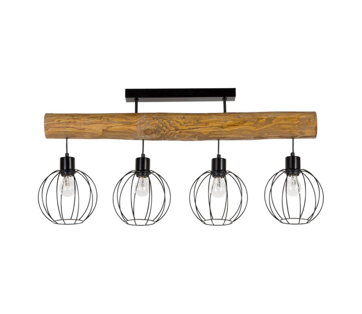 Donoci Prisadený luster BERIS 4xE27/25W/230V borovica DO6977404