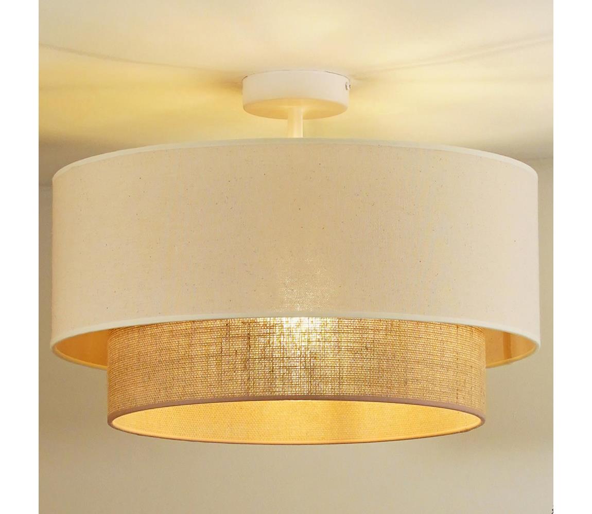 Donoci Prisadený luster BOHO 1xE27/15W/230V pr. 45 cm krémová/hnedá 601078