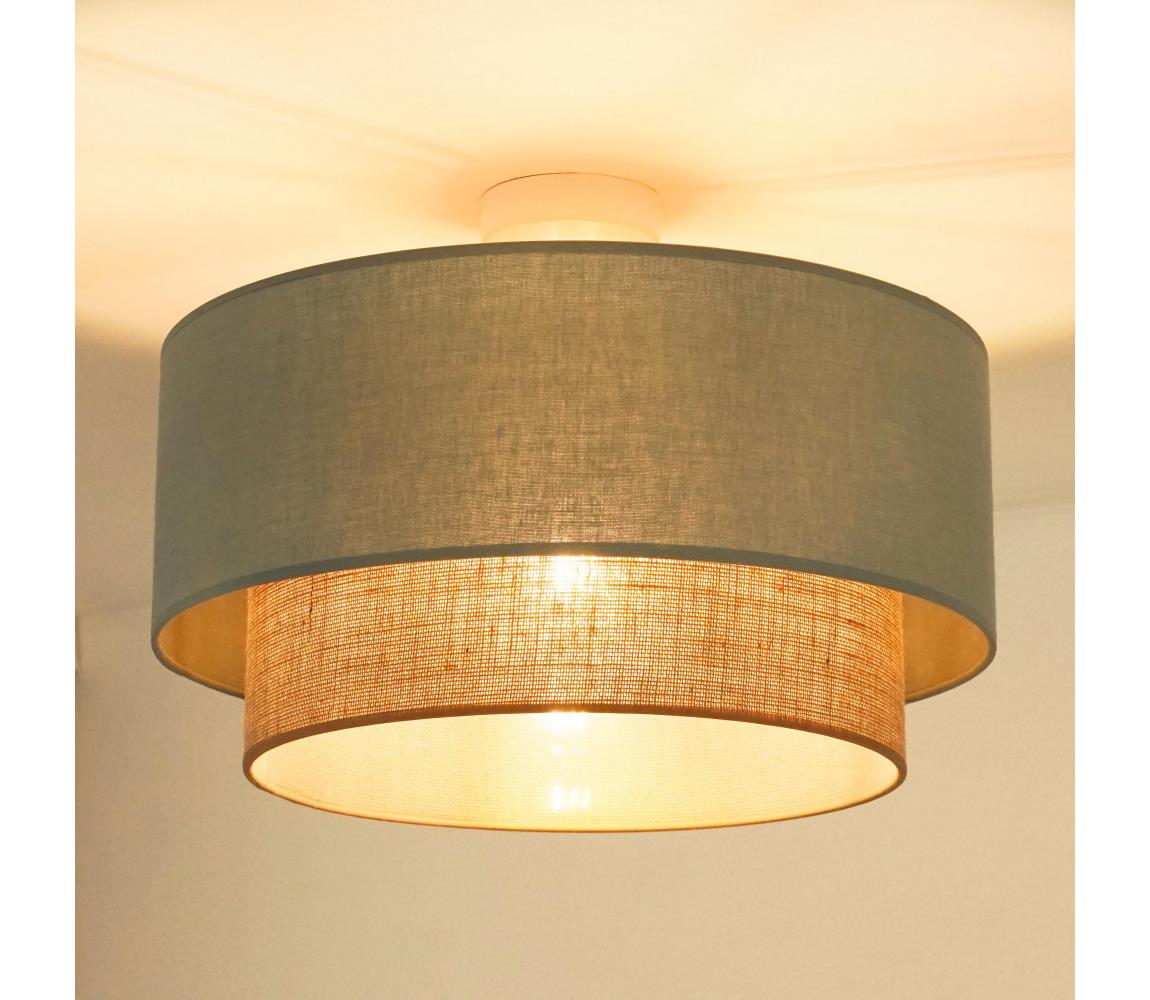 Donoci Prisadený luster  BOHO 1xE27/15W/230V pr. 45 cm zelená/hnedá 605885