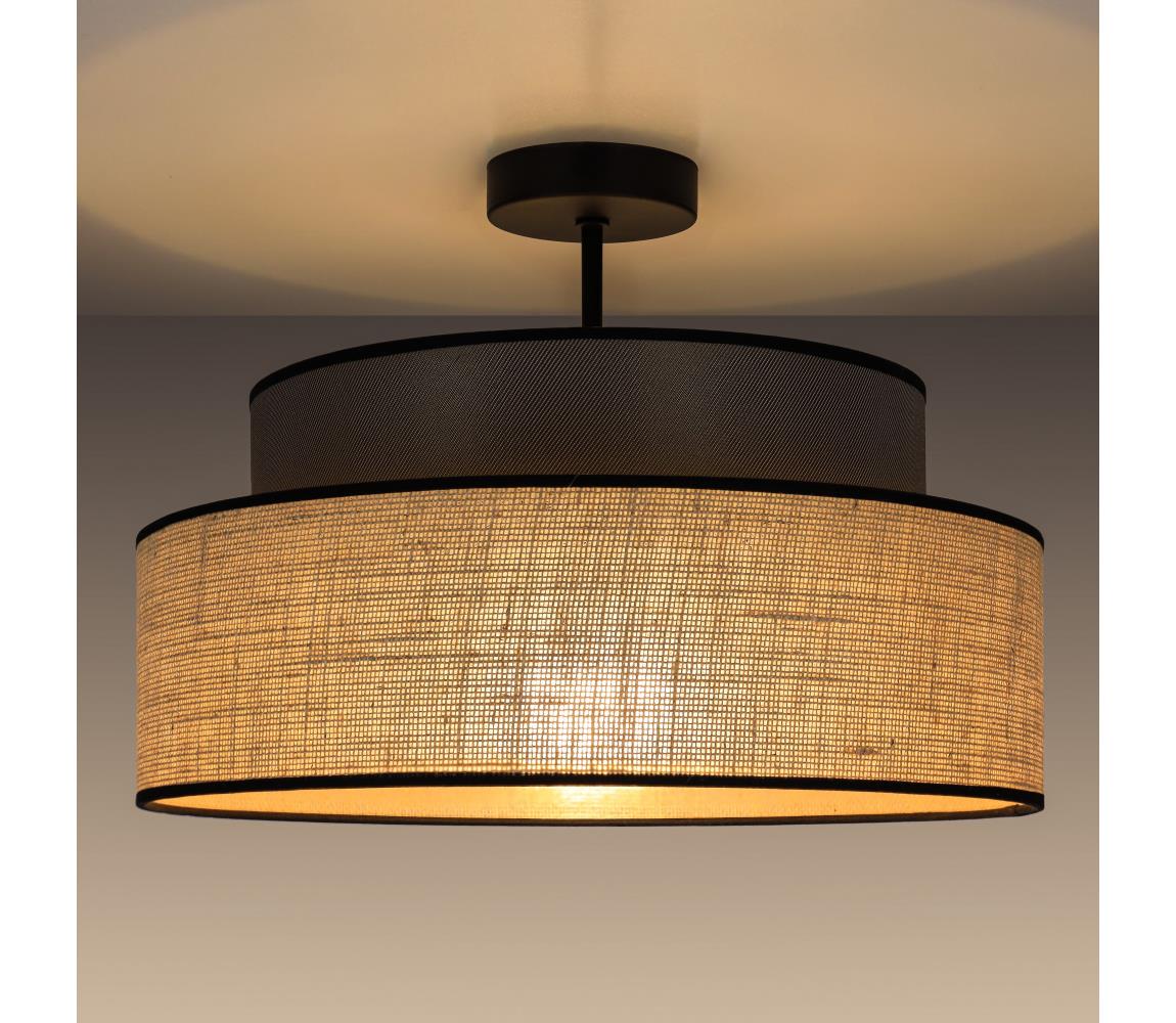 Donoci Prisadený luster BOHO 1xE27/60W/230V pr. 40 cm hnedá/béžová 0682