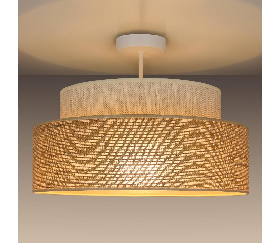 Donoci Prisadený luster BOHO 1xE27/60W/230V pr. 40 cm krémová/béžová 0627