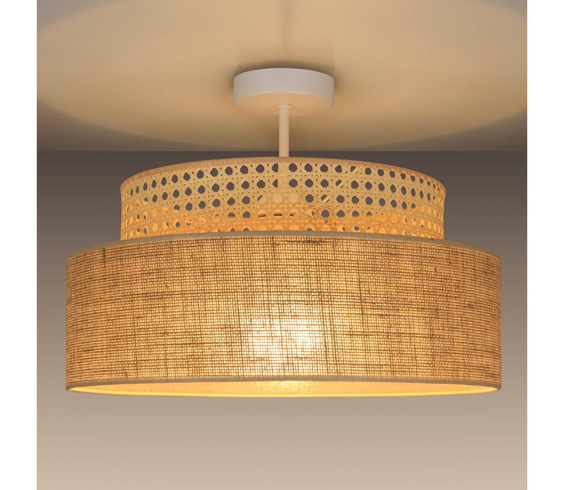 Donoci Prisadený luster BOHO 1xE27/60W/230V pr. 40 cm ratan 0684