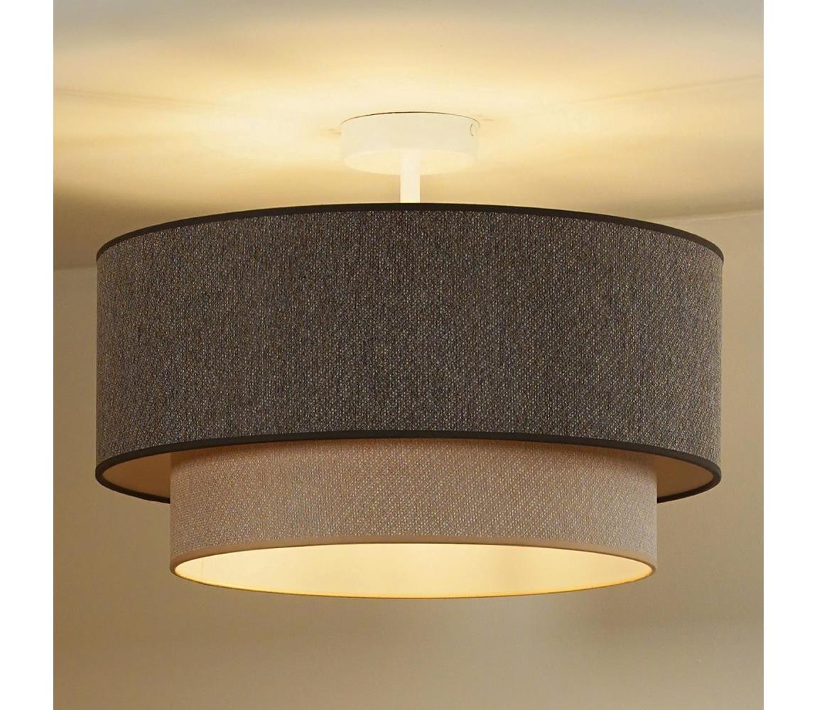 Donoci Prisadený luster BOHO ECO RECYCLING 1xE27/15W/230V pr. 45 cm hnedá/krémová 604796