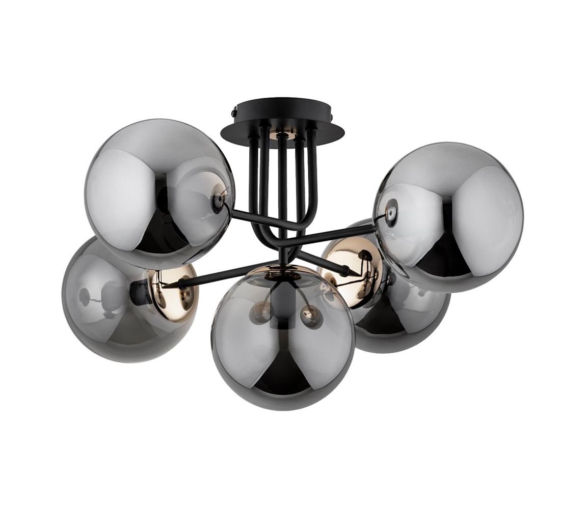 Donoci Prisadený luster BOSS 5xE14/10W/230V čierna 63181