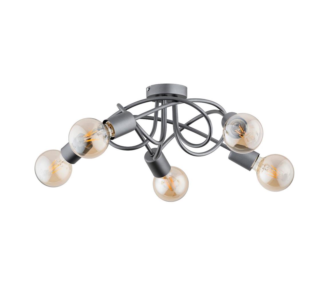 Donoci Prisadený luster BOSTON 5xE27/15W/230V šedá 63193