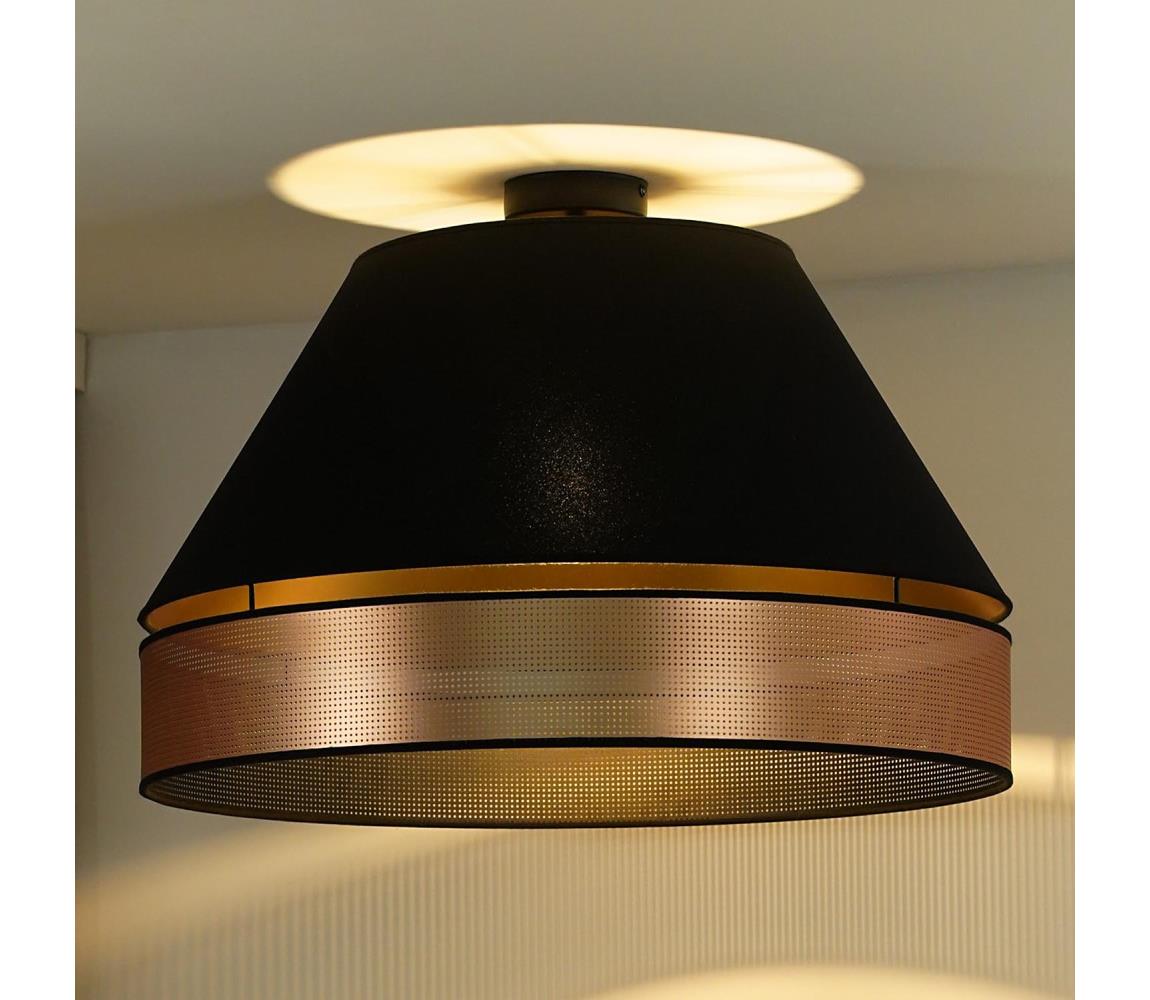 Donoci Prisadený luster COPPER SHINY 1xE27/15W/230V pr. 60 cm čierna/medená 604338