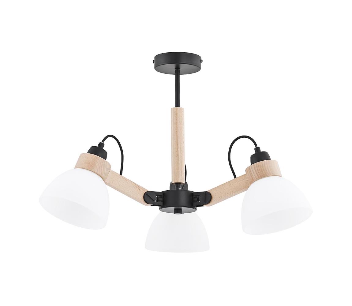 Donoci Prisadený luster DANTONA 3xE27/15W/230V čierna/béžová 24173