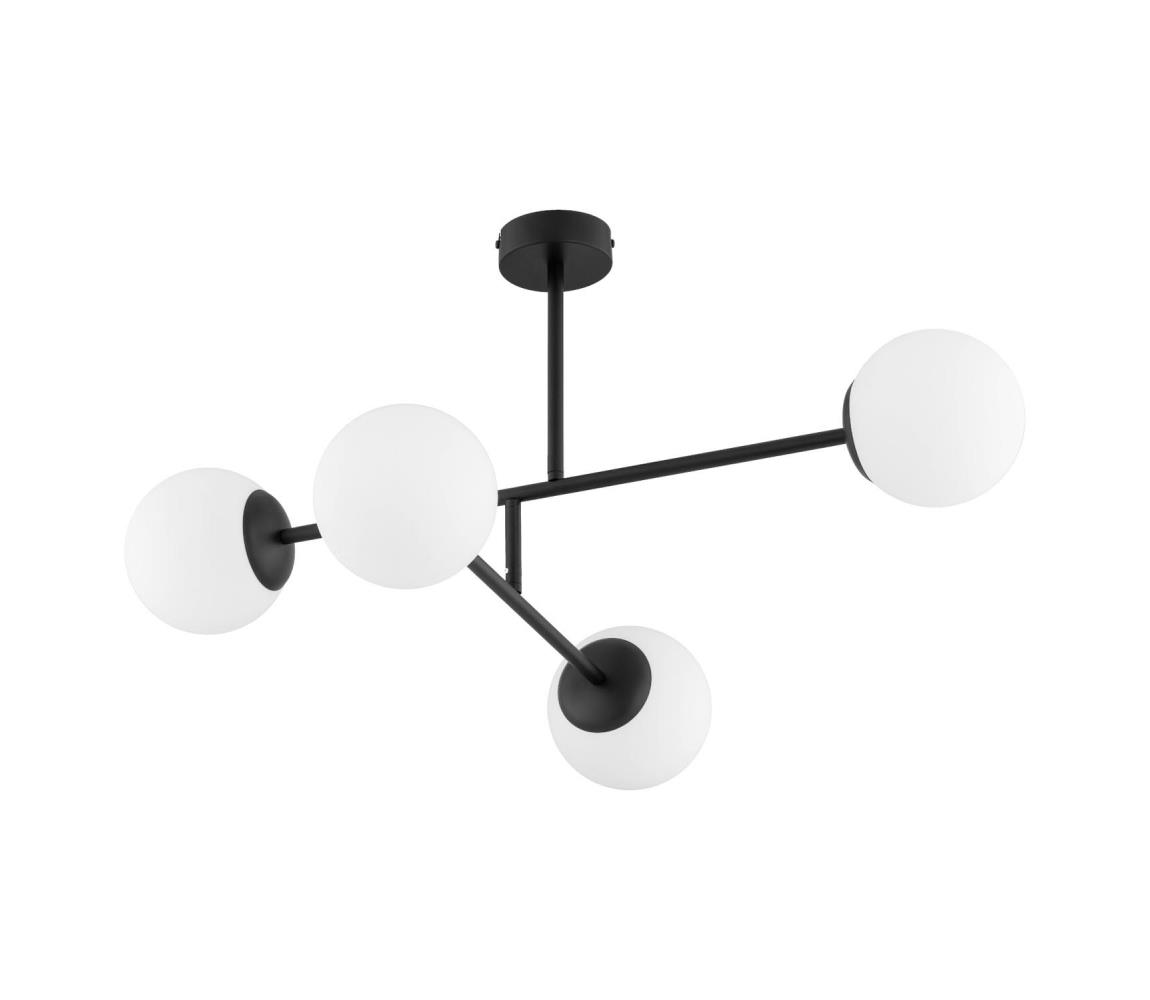 Donoci Prisadený luster DILON 4xE14/10W/230V čierna 63342