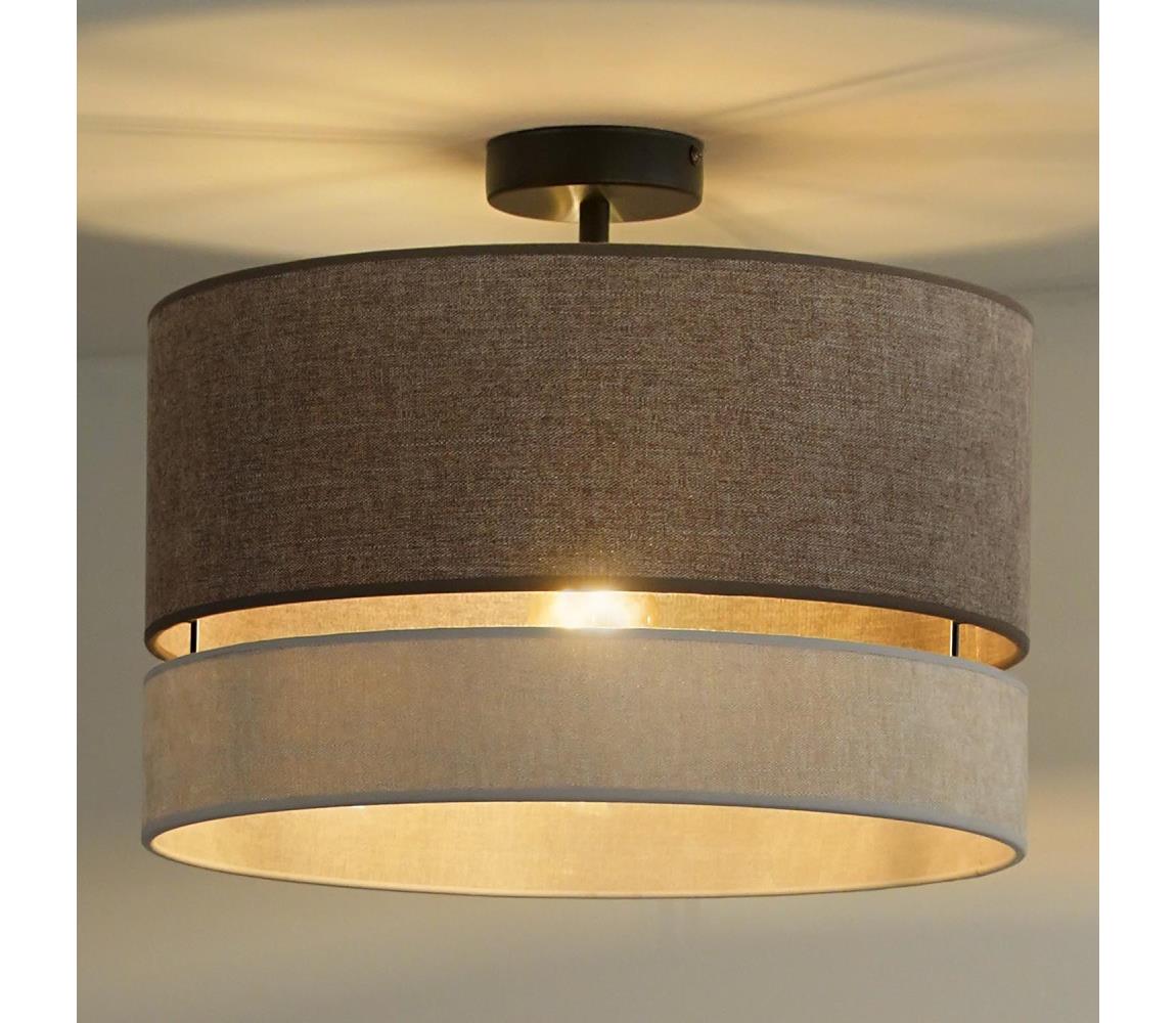 Donoci Prisadený luster DOUBLE 1xE27/15W/230V pr. 40 cm hnedá/šedá 604611