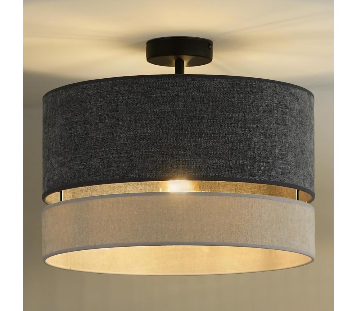 Donoci Prisadený luster DOUBLE 1xE27/15W/230V pr. 40 cm šedá 604628