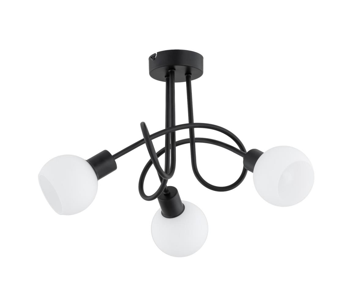 Donoci Prisadený luster ERYKA 3xE14/10W/230V čierna 62525