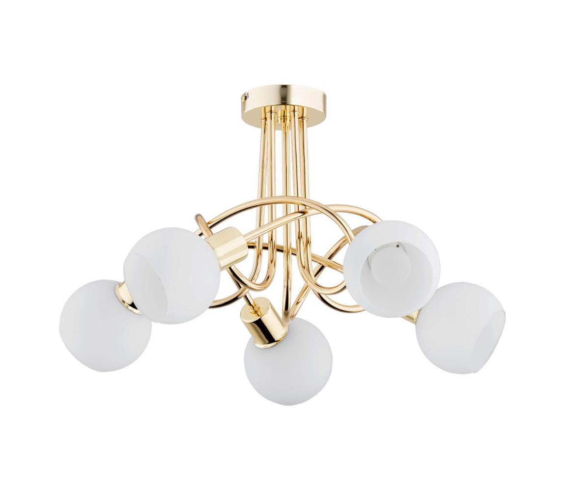 Donoci Prisadený luster ERYKA 5xE14/10W/230V zlatá 63186