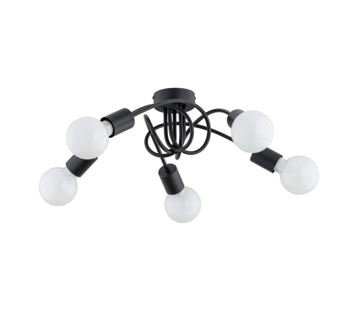 Donoci Prisadený luster FARTA 5xE27/60W/230V čierna 63237