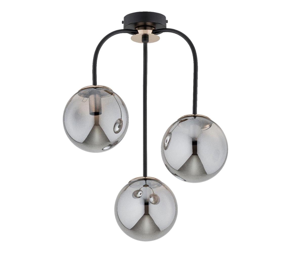 Donoci Prisadený luster GAMMA 3xE14/10W/230V čierna 62508