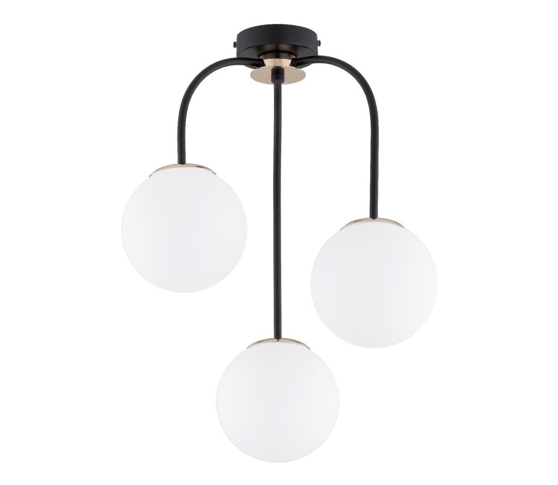 Donoci Prisadený luster GAMMA 3xE14/10W/230V čierna/zlatá 62481