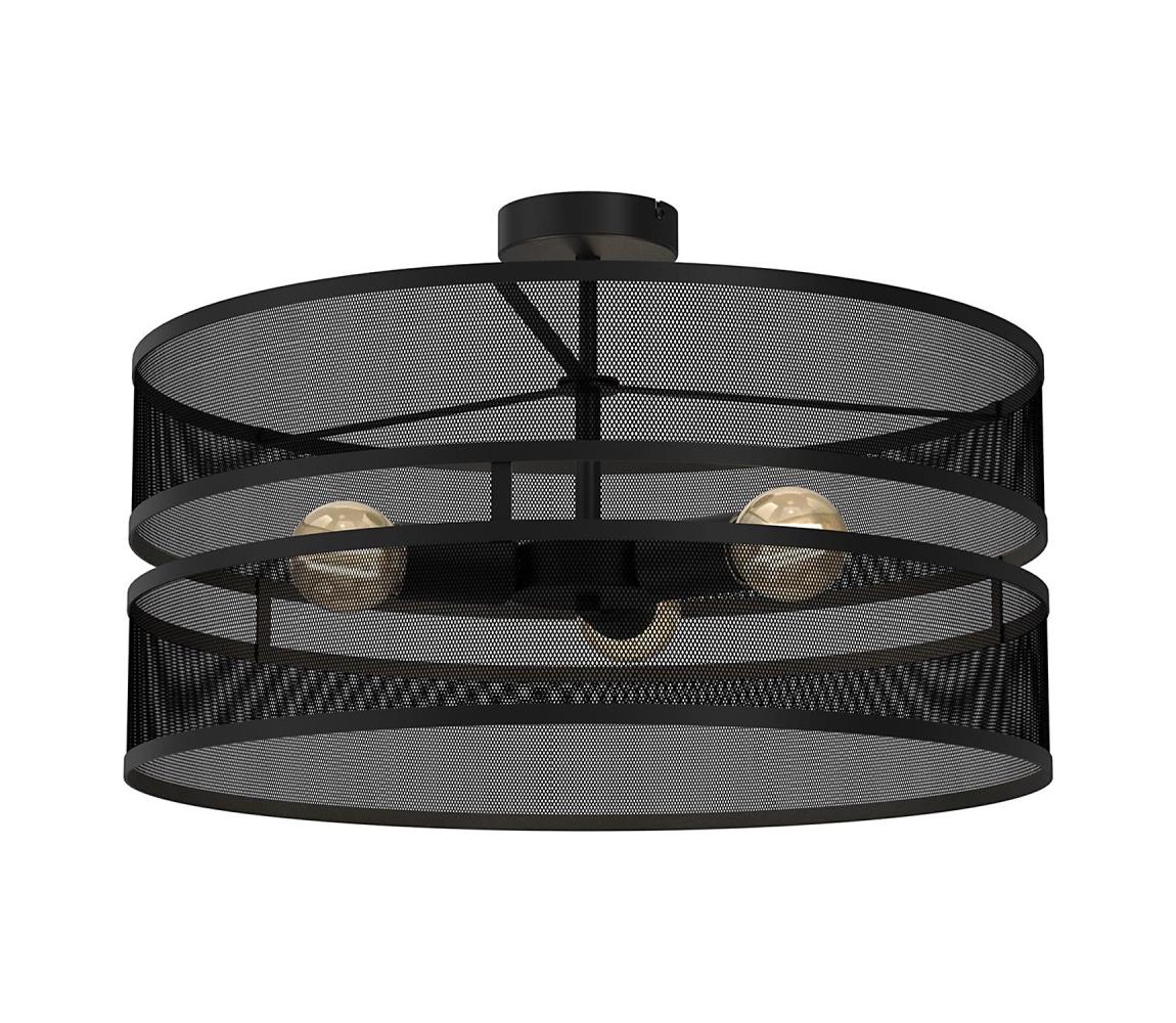 Donoci Prisadený luster GLUM 3xE27/60W/230V čierna 3152