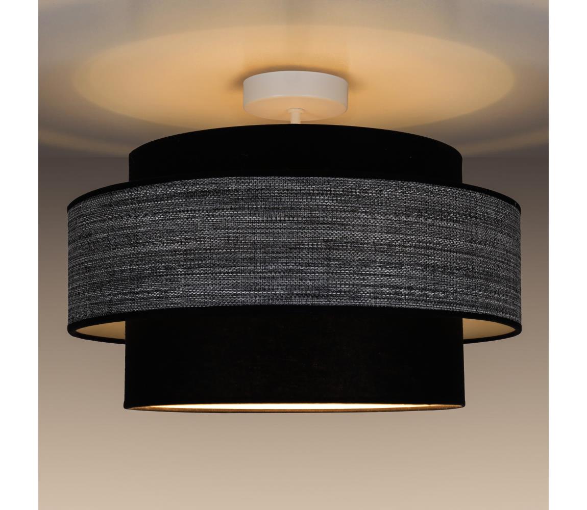 Donoci Prisadený luster GRACE 1xE27/60W/230V pr. 40 cm čierna/šedá 0674