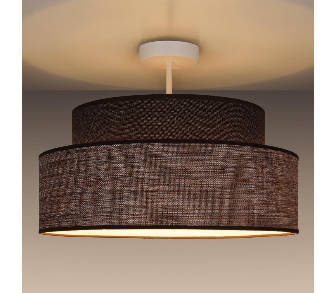 Donoci Prisadený luster GRACE 1xE27/60W/230V pr. 40 cm hnedá/béžová 0670