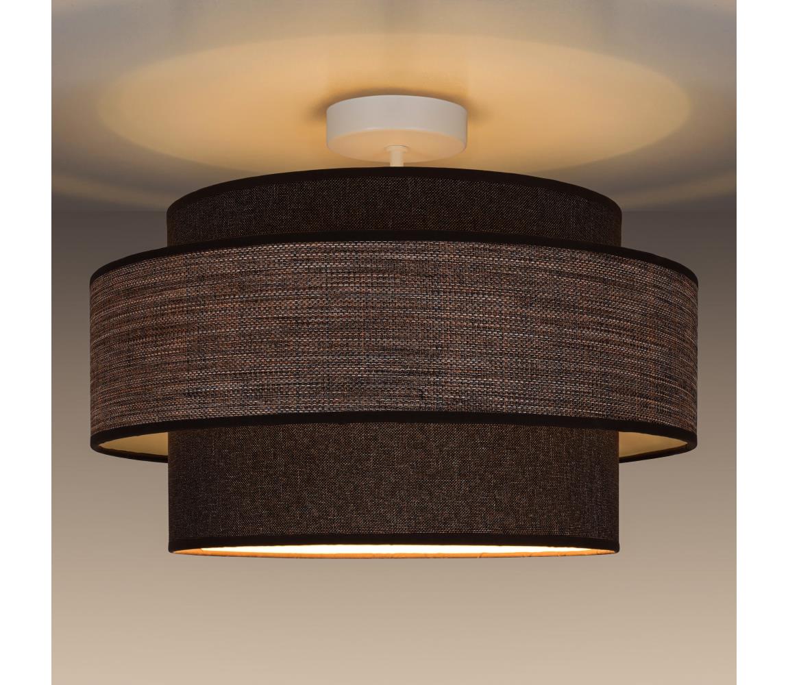 Donoci Prisadený luster GRACE 1xE27/60W/230V pr. 40 cm hnedá/béžová 0676