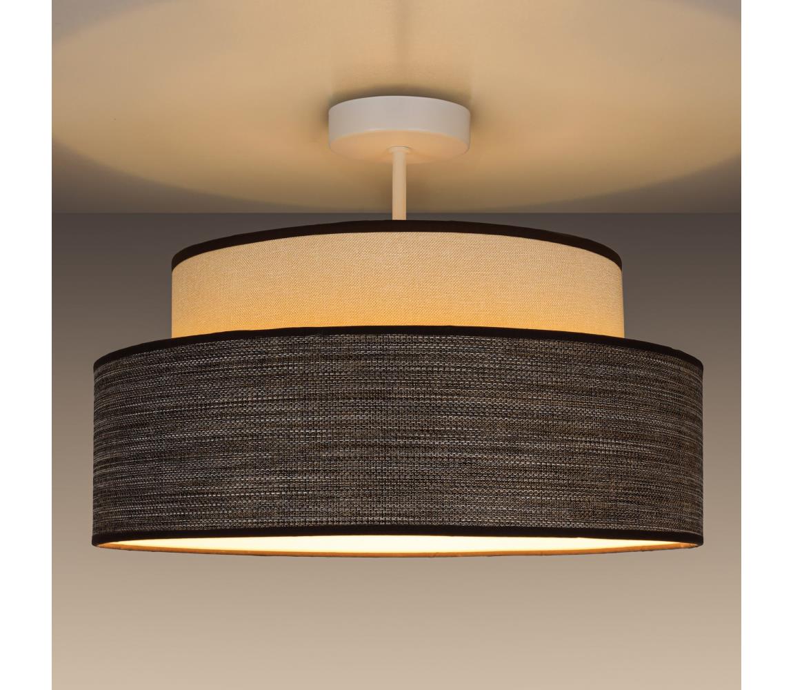 Donoci Prisadený luster GRACE 1xE27/60W/230V pr. 40 cm krémová/hnedá 0672