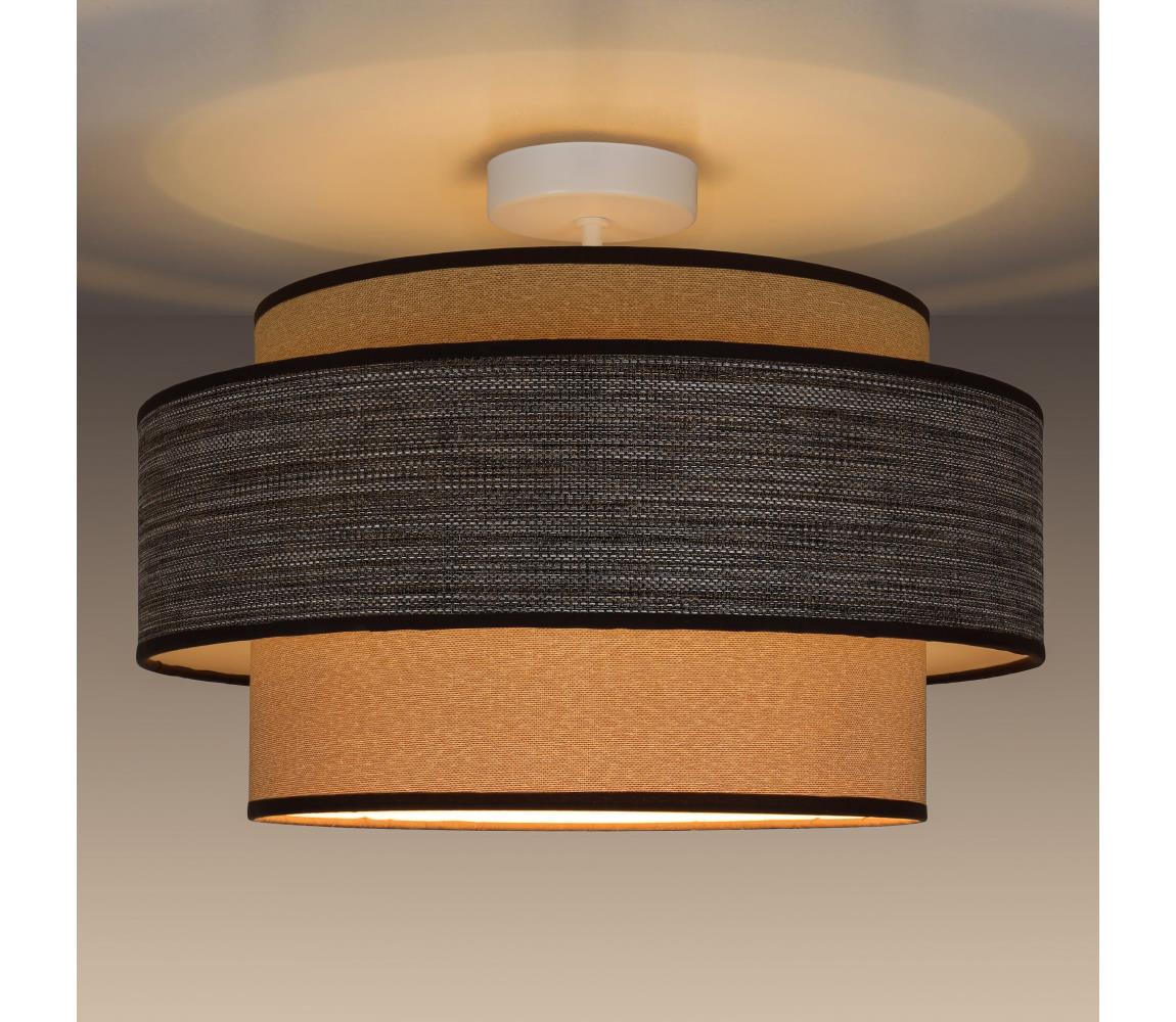 Donoci Prisadený luster GRACE 1xE27/60W/230V pr. 40 cm krémová/hnedá 0675