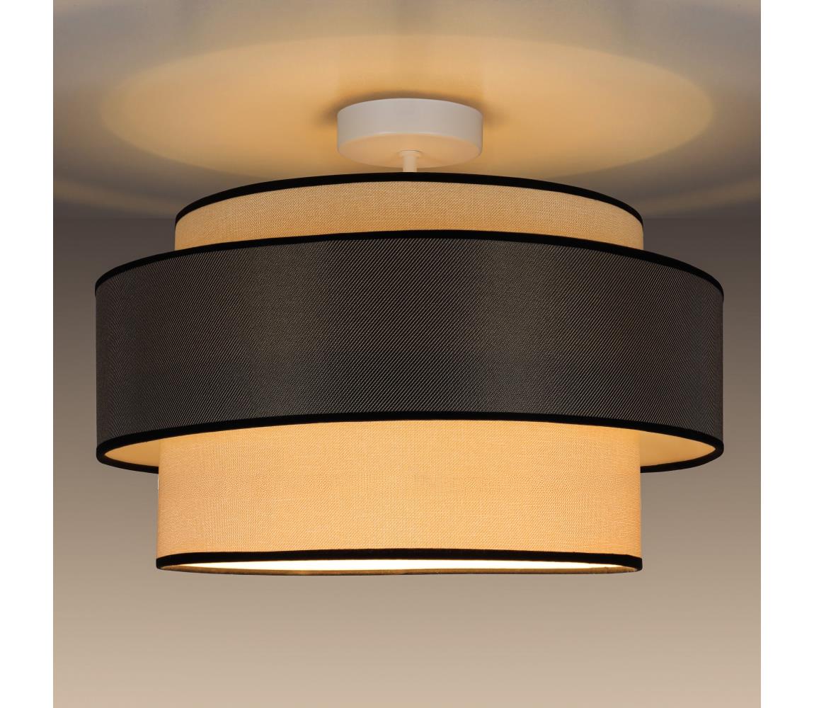 Donoci Prisadený luster GRACE 1xE27/60W/230V pr. 40 cm krémová/šedá 0673