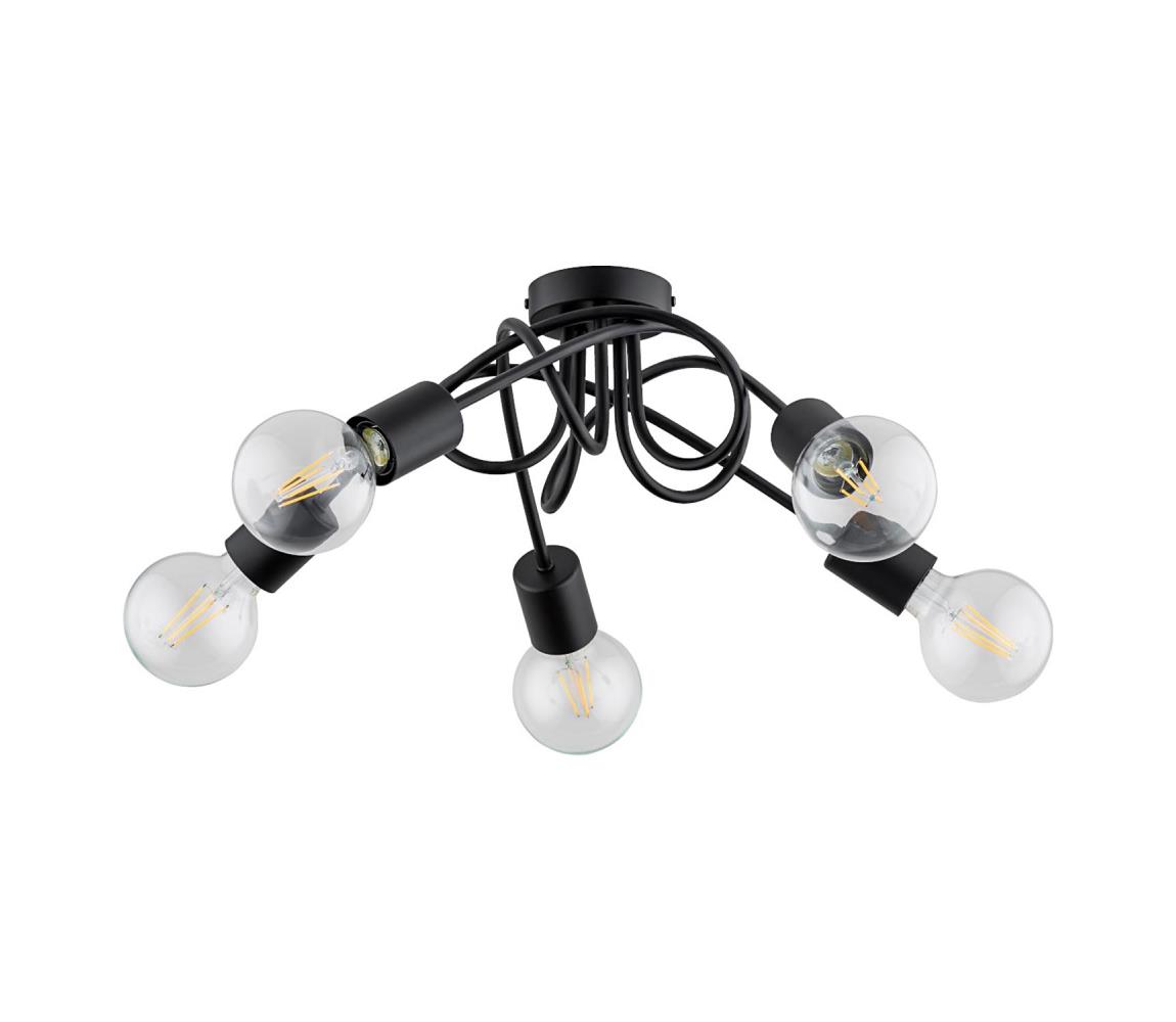 Donoci Prisadený luster INTER 5xE27/15W/230V čierna 63195