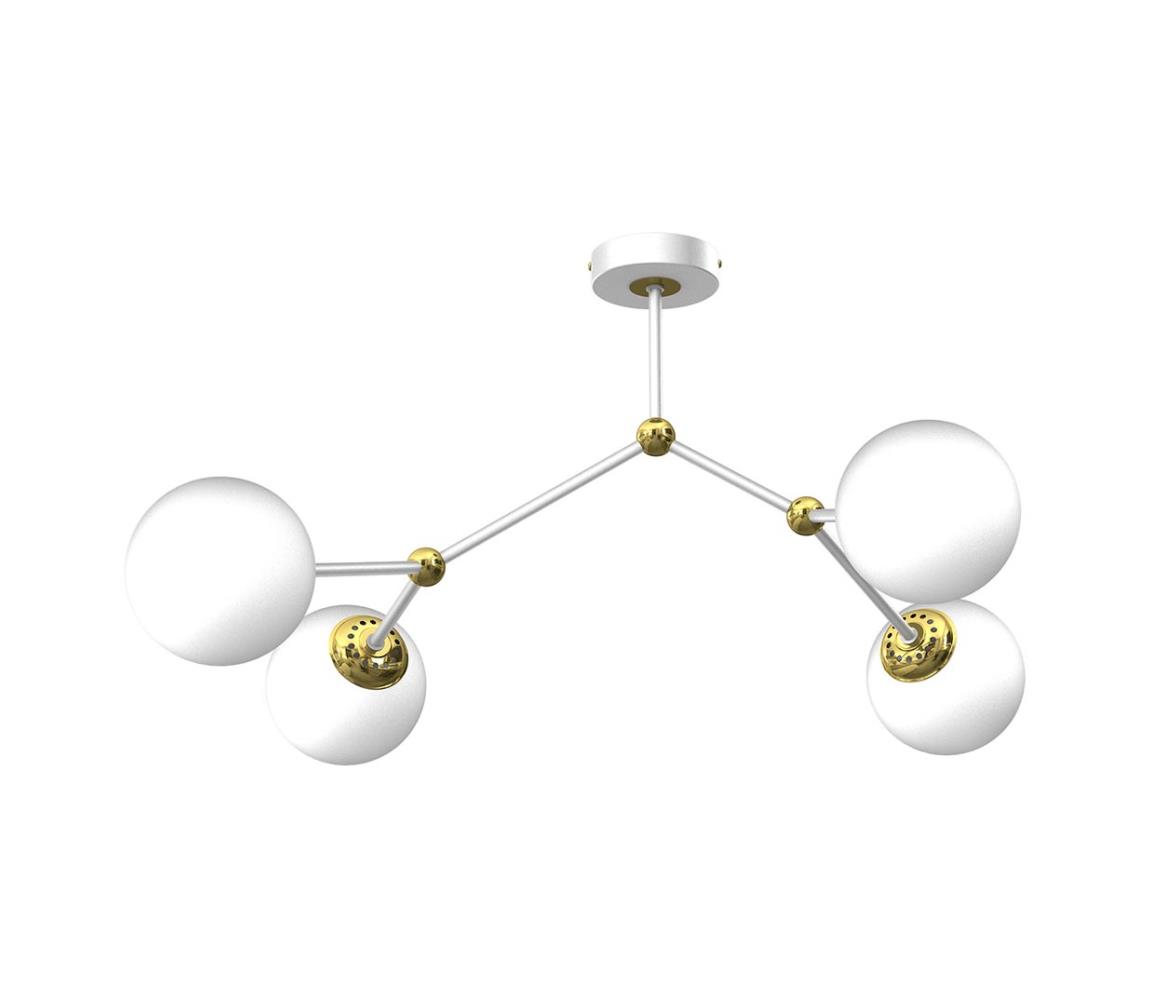 Donoci Prisadený luster JOY 4xE14/40W/230V biela/zlatá MLP7465