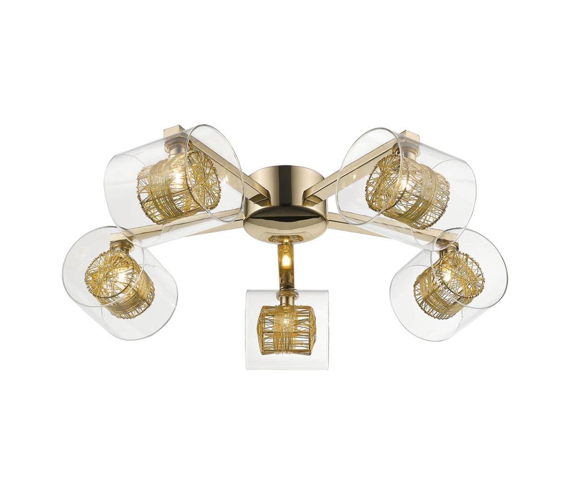 Donoci Prisadený luster KLASS 5xG9/3W/230V zlatá 140010