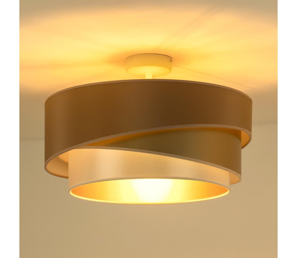 Donoci Prisadený luster KOBO 1xE27/15W/230V pr. 45 cm medená/zlatá/biela 606158