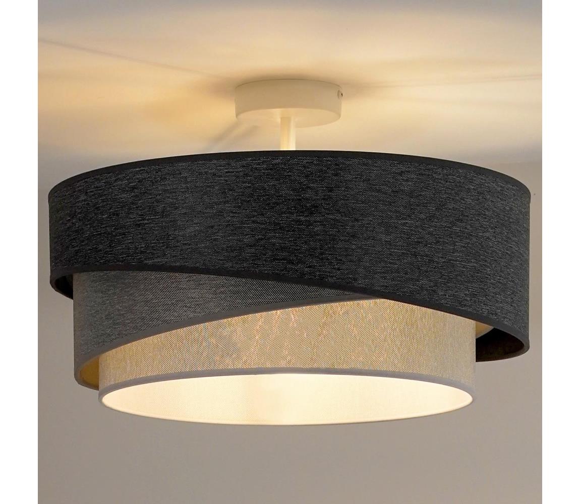 Donoci Prisadený luster KOBO 1xE27/15W/230V pr. 45 cm šedá/biela 601061