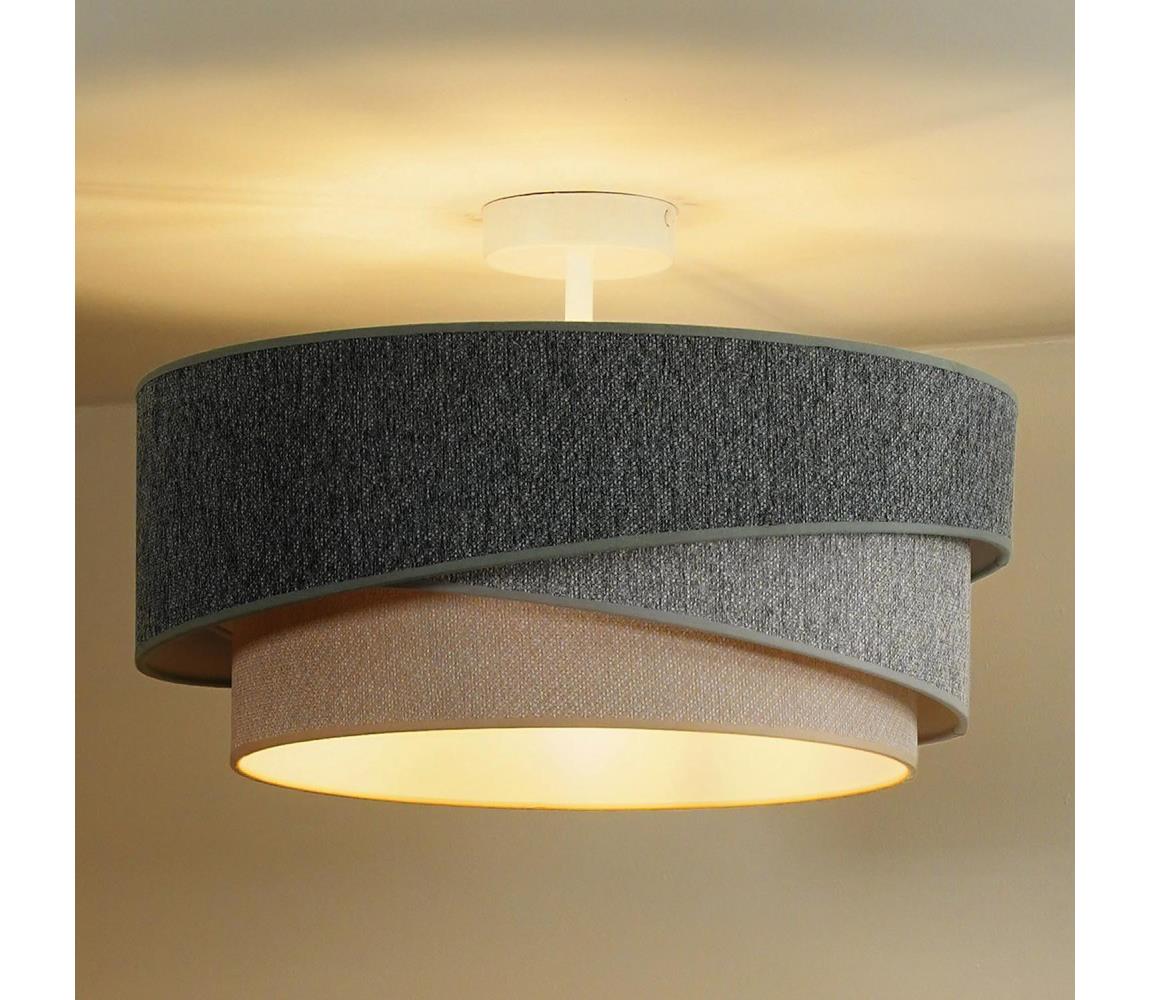 Donoci Prisadený luster KOBO ECO REC. 1xE27/15W/230V pr.45 cm zelená/šedá/krémová 604802