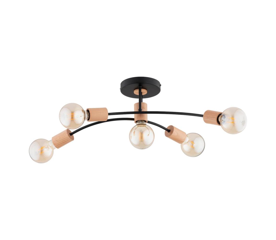 Donoci Prisadený luster LANTI 5xE27/15W/230V béžová/čierna 63318