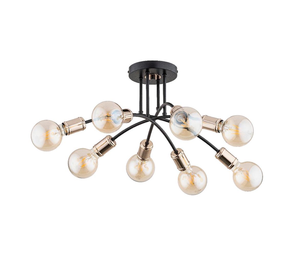 Donoci Prisadený luster LANTI 8xE27/15W/230V zlatá/čierna 63098