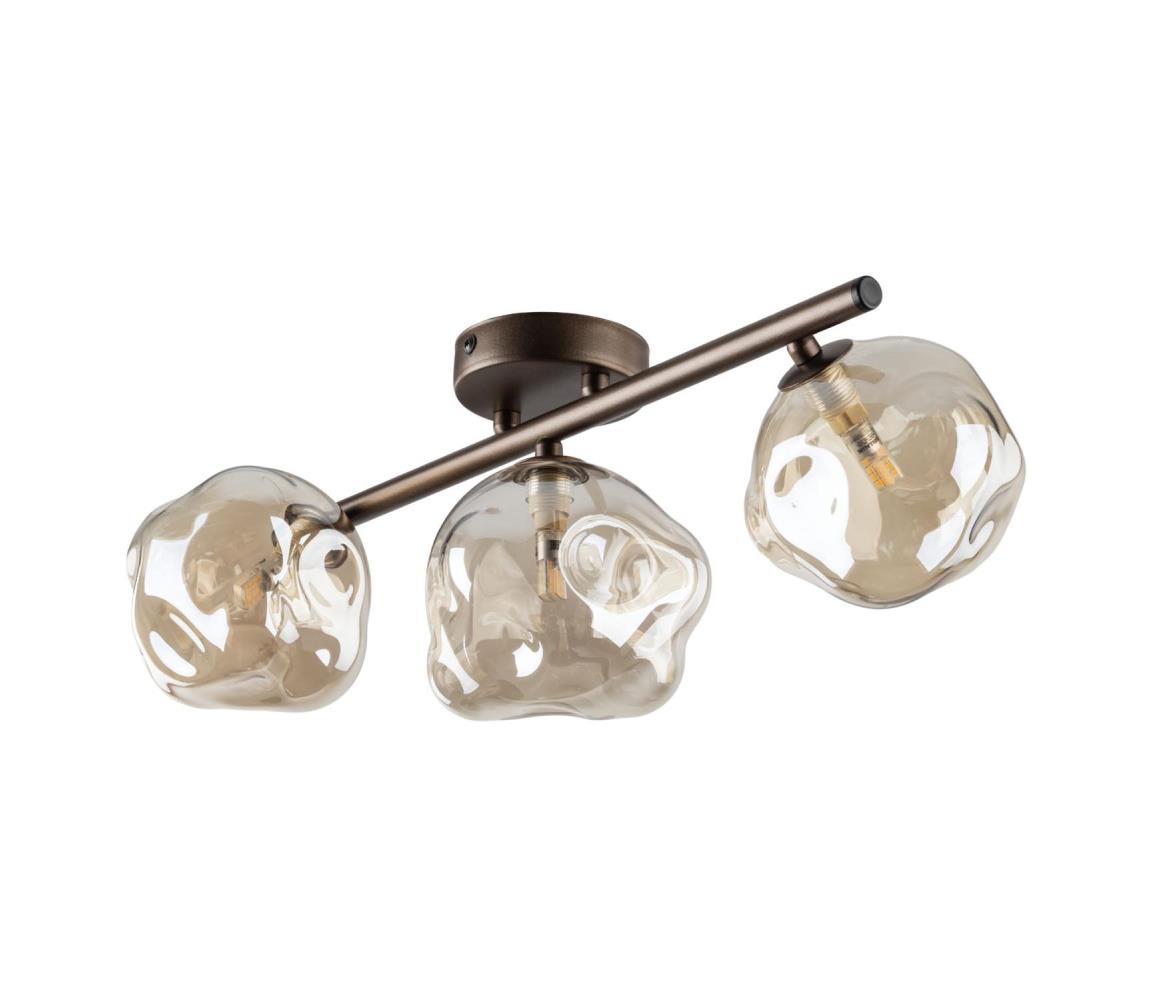 Donoci Prisadený luster LAVA 3xG9/8W/230V bronzový/dymovo béžový 11035