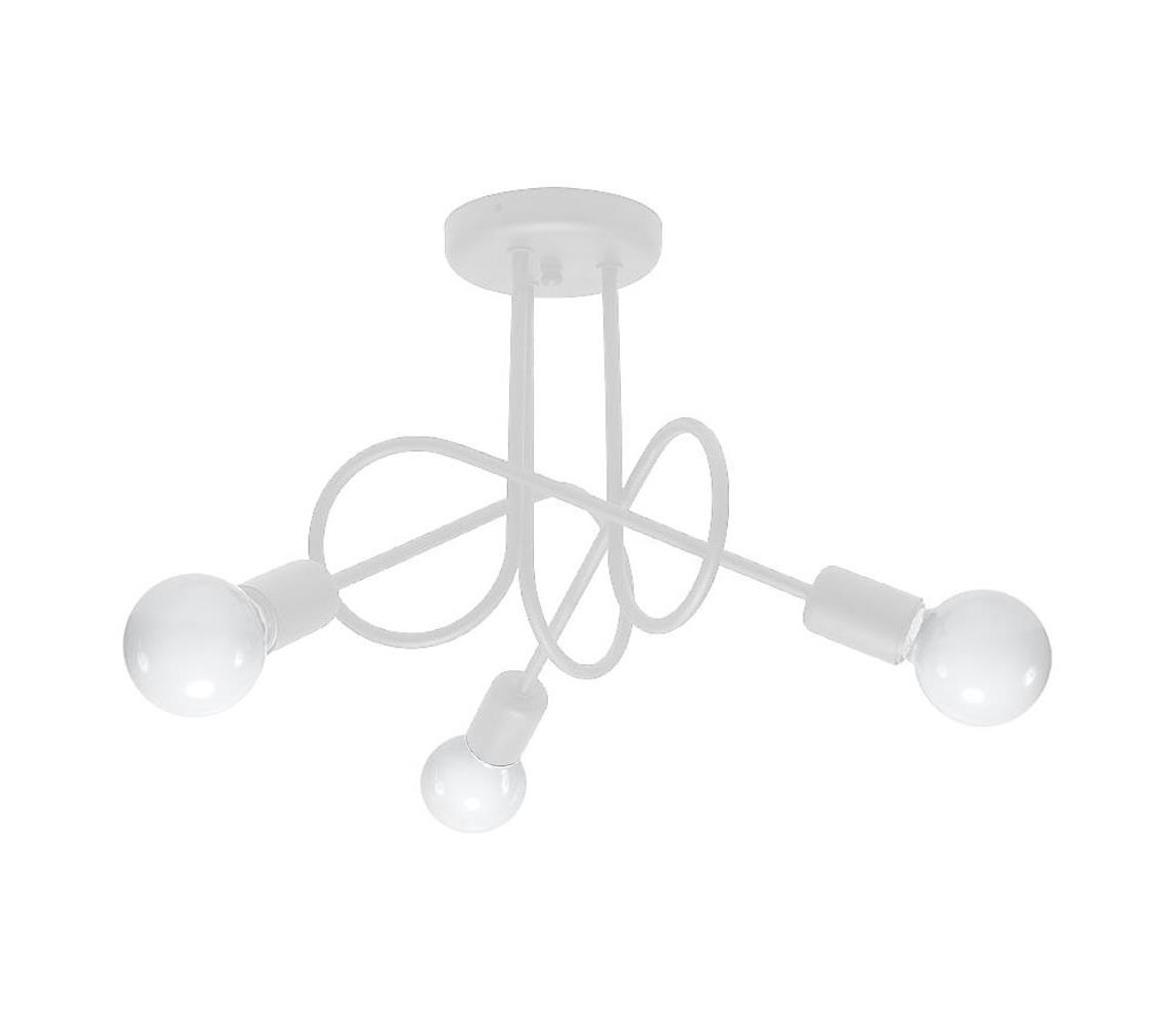 Donoci Prisadený luster LOOP 3xE27/15W/230V biela SL.1431